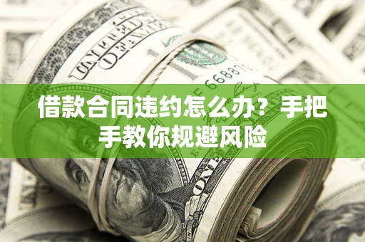 武汉借款合同违约怎么办？手把手教你规避风险
