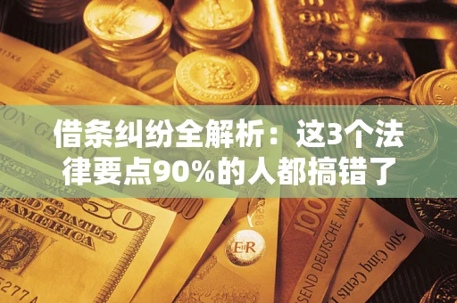 武汉借条纠纷全解析：这3个法律要点90%的人都搞错了