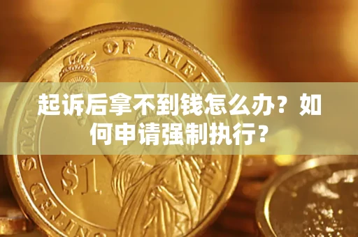 武汉起诉后拿不到钱怎么办？如何申请强制执行？