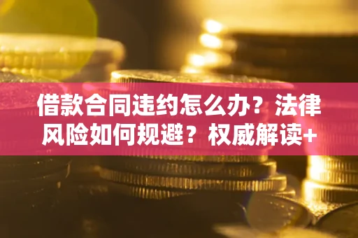 武汉借款合同违约怎么办？法律风险如何规避？权威解读+实用指南