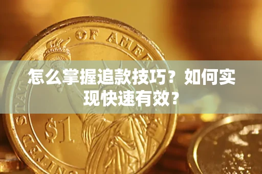 武汉怎么掌握追款技巧？如何实现快速有效？