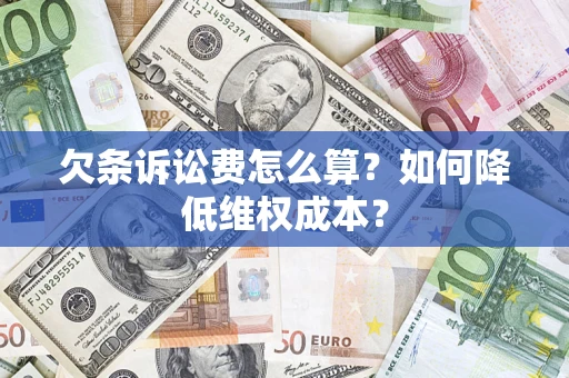 武汉欠条诉讼费怎么算？如何降低维权成本？
