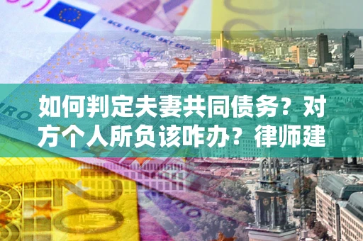 武汉如何判定夫妻共同债务？对方个人所负该咋办？律师建议