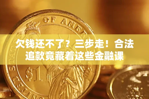 武汉欠钱还不了？三步走！合法追款竟藏着这些金融课