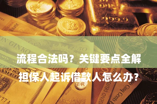 武汉

担保人起诉借款人怎么办？流程合法吗？关键要点全解析
