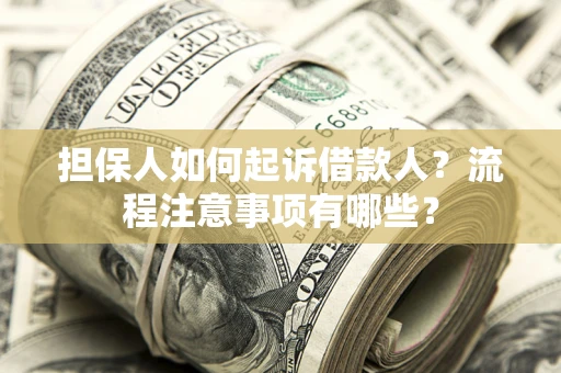 武汉担保人如何起诉借款人？流程注意事项有哪些？